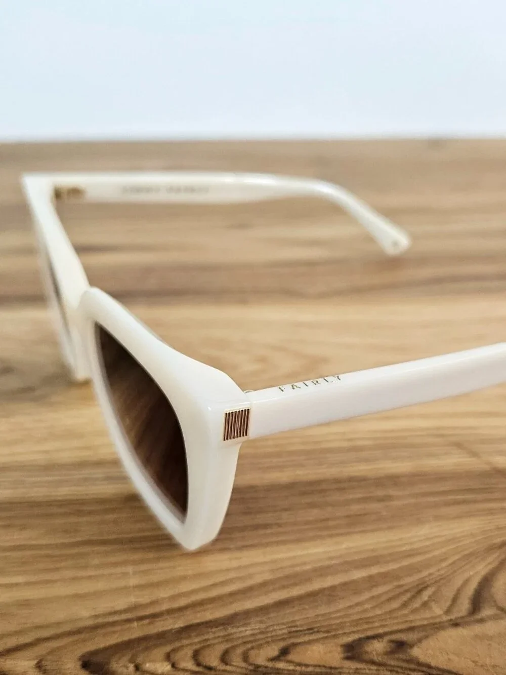 Jimmy Fairly The Wind Polarized Sunglasses, Cream, $148 Retail